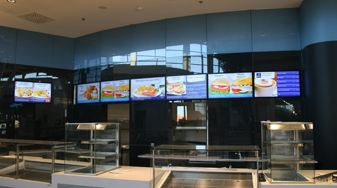 Digitales Menü Display Schnellrestaurant